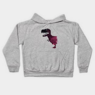 T-rex - magenta stars Kids Hoodie